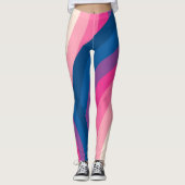 Farbiges Retro-Regenbogenmuster | Leggings (Vorderseite)