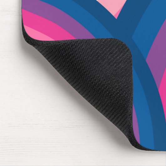 Farbiges Retro-Regenbogenmuster | Mousepad (Ecke)