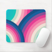 Farbiges Retro-Regenbogenmuster | Mousepad (Mit Mouse)