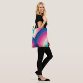 Farbiges Retro-Regenbogenmuster| Tasche (Am Model)