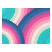 Farbiges Retro-Regenbogenmuster | Tischdecke (Vorderseite (Horizontal))
