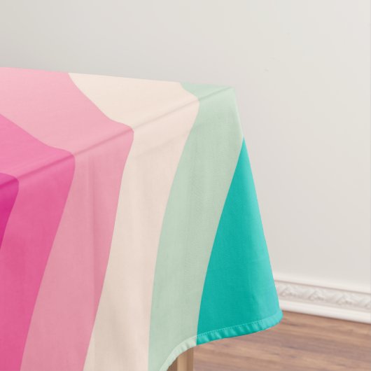 Farbiges Retro-Regenbogenmuster | Tischdecke (Beispiel)