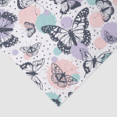 Farbiges Retro-Schmetterlingsmuster Seidenpapier (Detail)