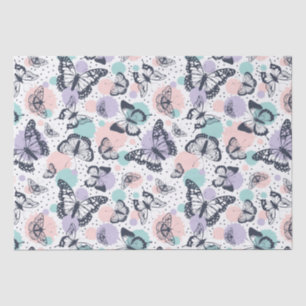 Farbiges Retro-Schmetterlingsmuster Seidenpapier