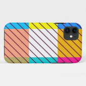Farbiges Retro-Streifenmuster Case-Mate iPhone Hülle (Rückseite (Horizontal))