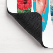 Farbiges Retro-Surfbrett-Muster Mousepad (Ecke)