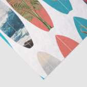 Farbiges Retro-Surfbrett-Muster Seidenpapier (Ausschnitt)