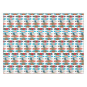 Farbiges Retro-Surfbrett-Muster Tischdecke (Vorderseite (Horizontal))