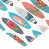 Farbiges Retro-Surfbrett-Muster Tischdecke (Schrägansicht)