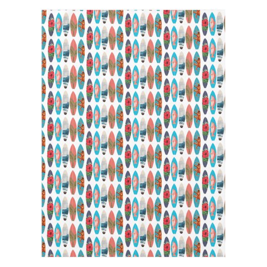 Farbiges Retro-Surfbrett-Muster Tischdecke (Vorderseite)
