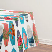 Farbiges Retro-Surfbrett-Muster Tischdecke (Beispiel)