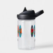 Farbiges Retro-Surfbrett-Muster Trinkflasche (Links)