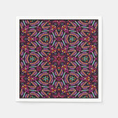 Farbiges Retro-Türkisches Mosaik-Kaleidoskop-Muste Serviette (Vorderseite)