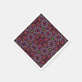 Farbiges Retro-Türkisches Mosaik-Kaleidoskop-Muste Serviette (Ecke)