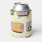 Farbiges Retro-TV, Vintages Muster Dosenkühler (Kanne Rückseite)