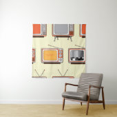Farbiges Retro-TV, Vintages Muster Wandteppich (Beispiel)