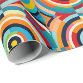 Farbiges Retro-Umlaufpapier Geschenkpapier (Rolleneckpunkt)