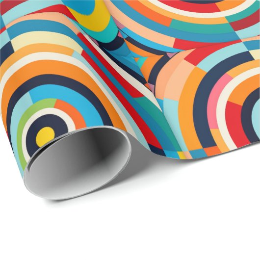 Farbiges Retro-Umlaufpapier Geschenkpapier (Rolleneckpunkt)
