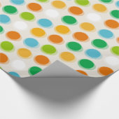 Farbiges Retro-verschneite Polka Dots Wrapping Pap Geschenkpapier (Ecke)
