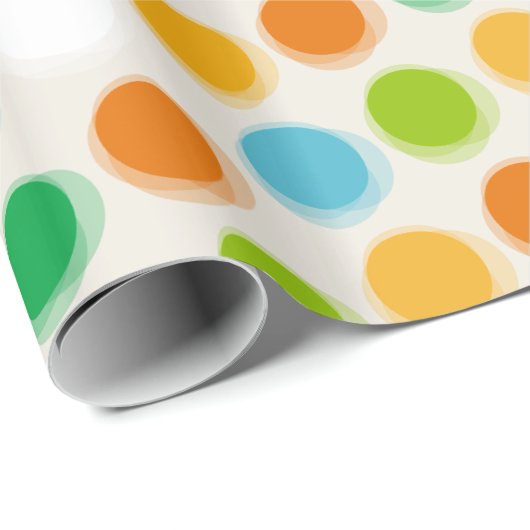 Farbiges Retro-verschneite Polka Dots Wrapping Pap Geschenkpapier (Rolleneckpunkt)