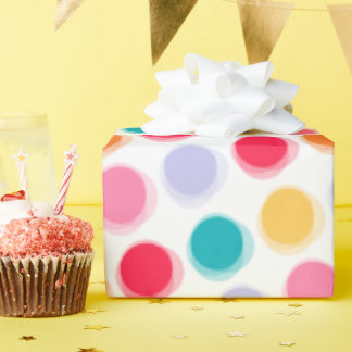 Farbiges Retro-verschneite Polka Dots Wrapping Pap Geschenkpapier