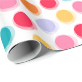 Farbiges Retro-verschneite Polka Dots Wrapping Pap Geschenkpapier (Rolleneckpunkt)