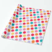 Farbiges Retro-verschneite Polka Dots Wrapping Pap Geschenkpapier (Ungerollt)