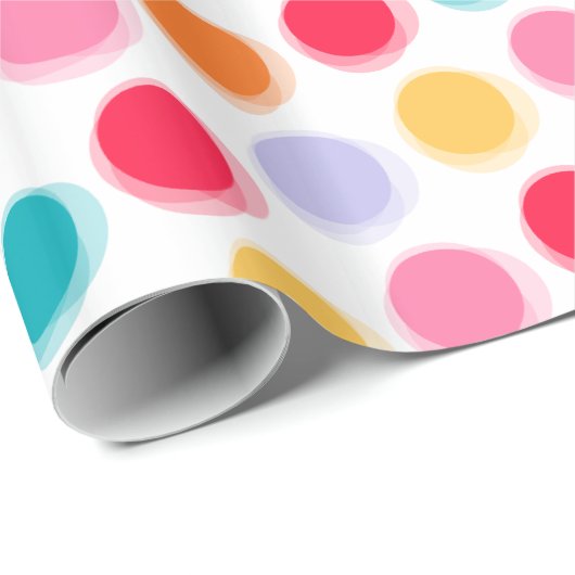 Farbiges Retro-verschneite Polka Dots Wrapping Pap Geschenkpapier (Rolleneckpunkt)