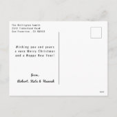 Farbiges Retro Weihnachtsangebot Foto Feiertagspostkarte (Rückseite)