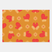 Farbiges Retro-Weihnachtswrapping-Papier Geschenkpapier Set (Vorderseite 3)