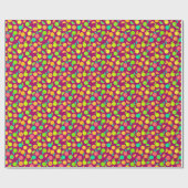 Farbiges Retro Zitrusfrüchte Umhüllungspapier Geschenkpapier (Flach)