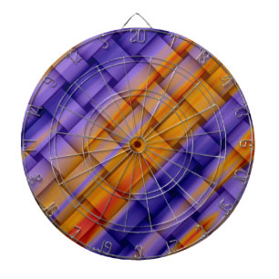 Farbiges Retrografisches Design aus Weidengeflecht Dartscheibe