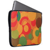 Farbiges Retromuster des Mitteljahrhunderts Laptopschutzhülle (Vorne Rechts)