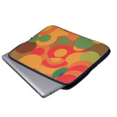 Farbiges Retromuster des Mitteljahrhunderts Laptopschutzhülle (Vorne Knopf)