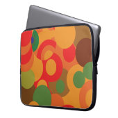 Farbiges Retromuster des Mitteljahrhunderts Laptopschutzhülle (Vorderseite Links)