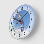 Farbiges Riesenrad Runde Wanduhr (Winkel)