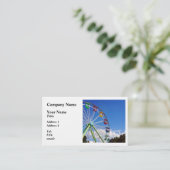 Farbiges Riesenrad Visitenkarte (Stehend Vorderseite)