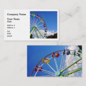 Farbiges Riesenrad Visitenkarte (Vorne/Hinten)
