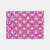Farbiges rosa/blaues Rautenmuster Fleecedecke (Vorderseite (Horizontal))