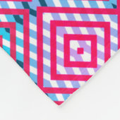 Farbiges rosa/blaues Rautenmuster Fleecedecke (Ecke)
