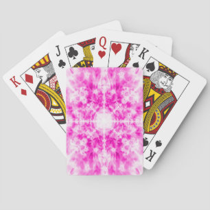 Farbiges rosa Kaleidoskop-Muster Spielkarten