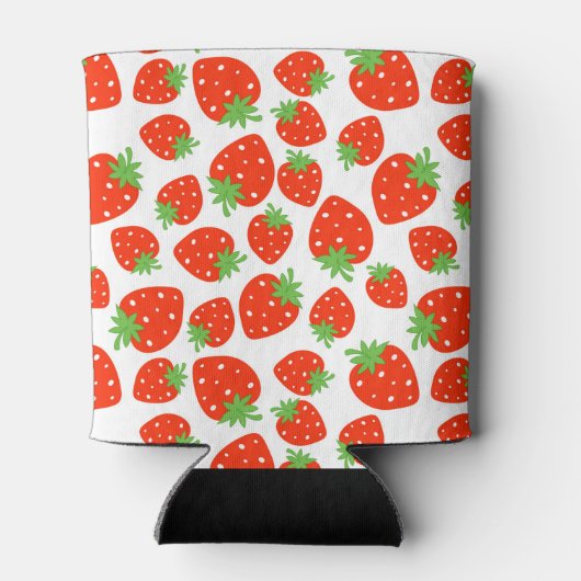 Farbiges rotes Erdbeermuster Dosenkühler (Rückseite)