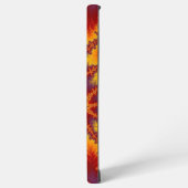 Farbiges Rotes, Lila und gelbes Fraktal Samsung Galaxy Hülle (Linke Seite)