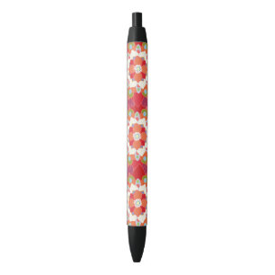 Farbiges rotes Lotus Floral Blume Muster Kugelschreiber