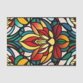 Farbiges Rotwasserlilie gestanztes Glas Seidenpapier (Vorderseite)