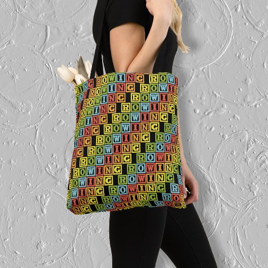 Farbiges Rudermuster Tasche