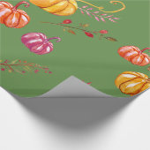 Farbiges rustikales Squash Wrapping Paper Geschenkpapier (Ecke)