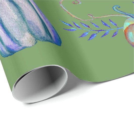 Farbiges rustikales Squash Wrapping Paper Geschenkpapier (Rolleneckpunkt)