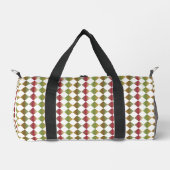 Farbiges Schachbrett Diamantmuster Duffle Bag (Vorderseite)
