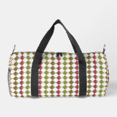 Farbiges Schachbrett Diamantmuster Duffle Bag (Rückseite)
